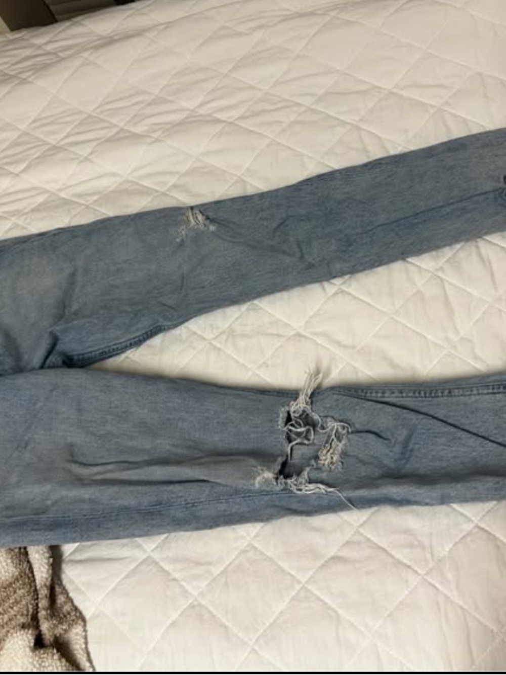 Agolde Light Blue Button-Fly Denim Jeans